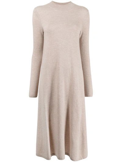 Enföld Fine-knit Midi Dress In Brown