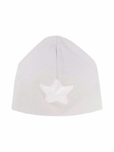 La Stupenderia Babies' Star-patch Cotton Beanie In Neutrals