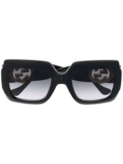 Gucci Oversized Frame Sunglasses In Black