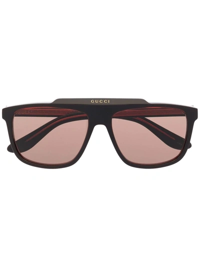 Gucci Pilot-frame Sunglasses In Brown