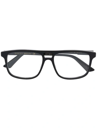 Gucci Rectangle-frame Glasses In Black