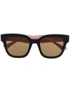 Gucci Square-frame Sunglasses In Pink