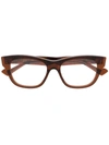 Gucci Rectangle-frame Sunglasses In Brown