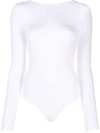 Wolford Memphis Long-sleeved Bodysuit In White