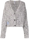 Mcq By Alexander Mcqueen Chunky Knit V-neck Cardigan In White