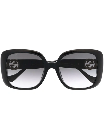 Gucci Oversized Square Sunglasses In Black