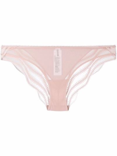Wolford Lace-trim Brazilian Briefs In Pink