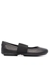 Camper Flat Slip-on Ballerina Shoes In Black