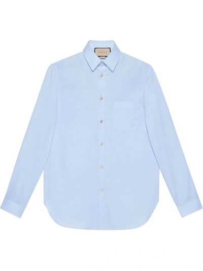 Gucci Cotton Shirt In Blue