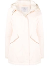 Woolrich Padded Short Coat In Neutrals