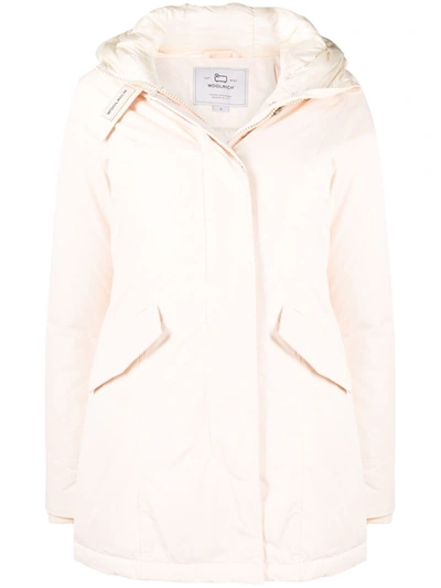 Woolrich Padded Short Coat In White