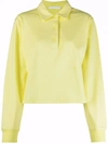 Helmut Lang Polo Shirt With Embroidered Logo In Yellow