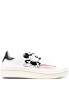 MOA MASTER OF ARTS MICKEY-PRINT LEATHER TRAINERS