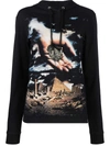 Rabanne Womens Mysticism X Kimura Tsunehisa Graphic-print Organic-cotton Hoody Xs In Black