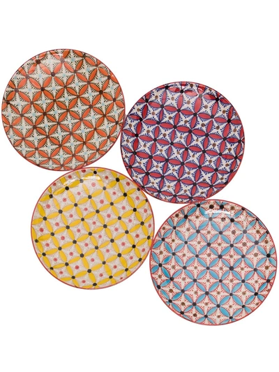 POLS POTTEN HIPPY SIDE PLATES (SET OF 4)