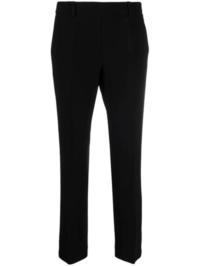 Alberto Biani Press-crease Slim Trousers In Black