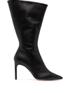 Giannico Victoria Leather Boots In Black