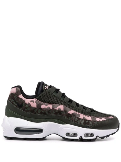 Nike Ladies Air Max 95 Camo Low-top Sneakers, Brand Size 8.5 (us Size 8.5) In Black,brown