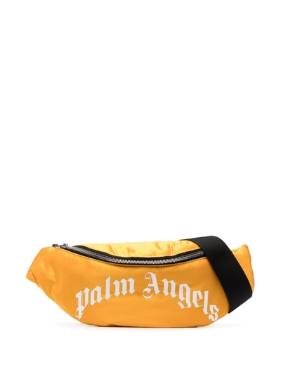 Palm Angels Mens Yellow Polyamide Belt Bag