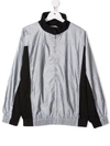 Molo Teen Two-tone Zip-up Track Jacket In Grey