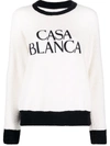 CASABLANCA INTARSIA-KNIT LOGO JUMPER