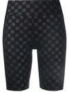Misbhv Black Monogram Biker Shorts In Black