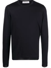 Goes Botanical Crew Neck Merino Sweatshirt In Blue