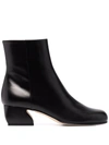 SI ROSSI LOW-HEEL LEATHER BOOTS