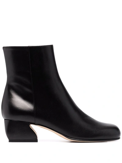 Si Rossi Block-heel Ankle Boots In Nero