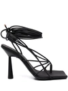 Gia Borghini Giaborghini Rosie Self-tie Sandals In Black