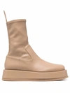 Gia Borghini Women's Gia X Rhw Rosie 11 Platform Leather Ankle Boots In Neutrals
