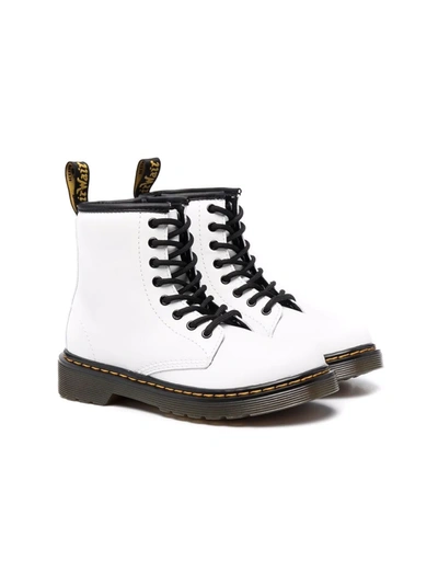 Dr. Martens Kids' Lace-up Ankle Boots In White