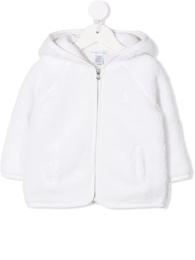 Polo Ralph Lauren White Jacket Baby Unisex In Crema