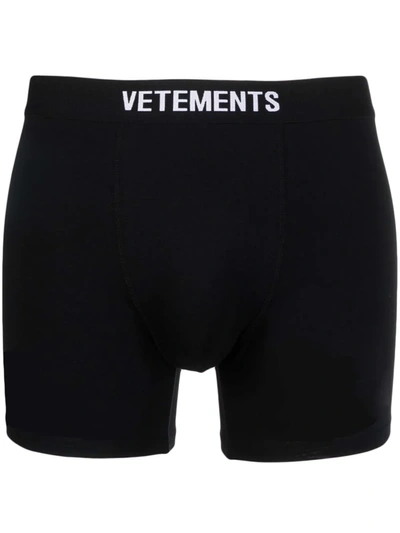 Vetements Logo四角裤 In Black