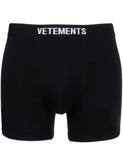 Vetements Logo Boxers In Black