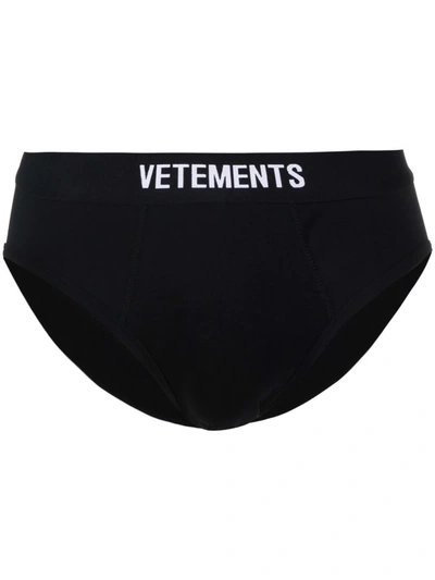 Vetements Logo三角内裤 In Black