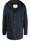 WOOLRICH HOODED FEATHER-DOWN PADDED JACKET