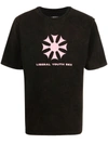 LIBERAL YOUTH MINISTRY LOGO-PRINT COTTON T-SHIRT