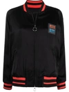 Rabanne + Tsunehisa Kimura Embroidered Appliquéd Shell Bomber Jacket In Black