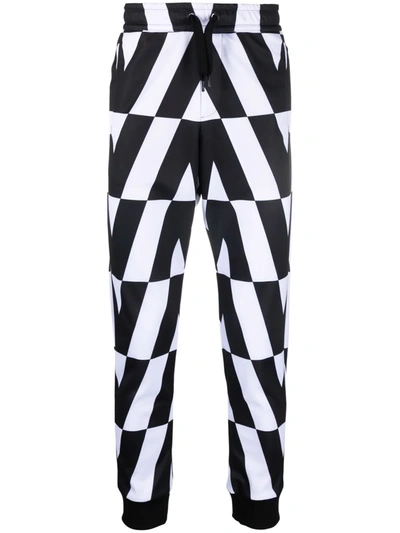 Valentino Optical Tapered Track Pants In Black White