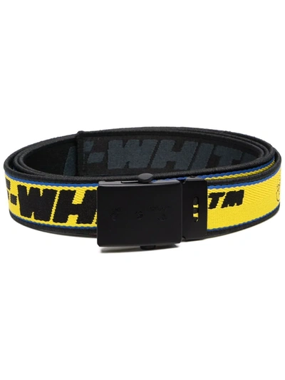 Off-white Industrial Logo Belt In Yellow