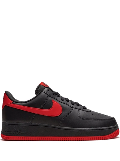 Nike Air Force 1 Low '07 "bred" Sneakers In Black/red/black