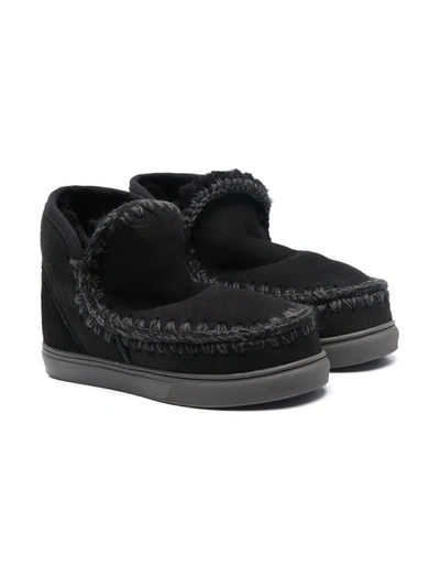 Mou Teen Eskimo Ankle Boots In Black