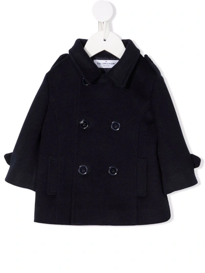 Colorichiari Babies' Double-breasted Coat In Black