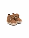 Mou Lace-up Suede Boots In Brown