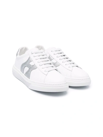 Hogan Kids' Low-top Logo Trainers In White