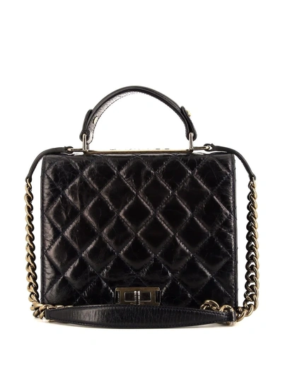 Pre-owned Chanel Rita Diamond-quilted 2way Bag In Black