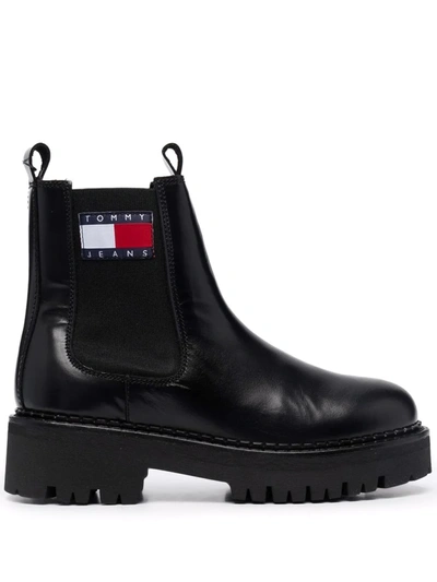 Tommy Hilfiger Chelsea Ankle Boots In Black