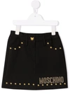 MOSCHINO SEQUIN LOGO SKIRT