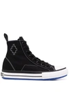 MARCELO BURLON COUNTY OF MILAN LACE-UP HI-TOP SNEAKERS